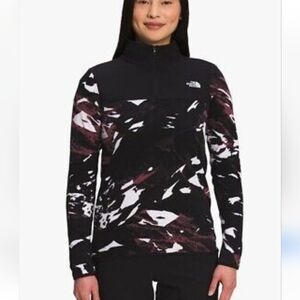 The North Face Printed TKA Glacier Quarter-Zip Long-Sleeve Pullover Medium